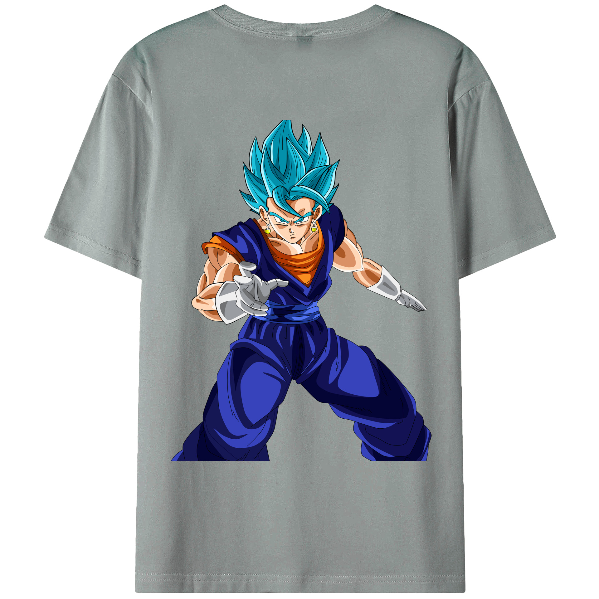 （画像用） ドラゴンボール ベジット DRAGON BALL Vegetto 綿100％ メンズ半袖Tシャツ（バックプリント） 通気性